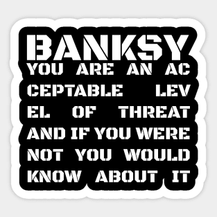 BANKSY Acceptable Threat Sticker